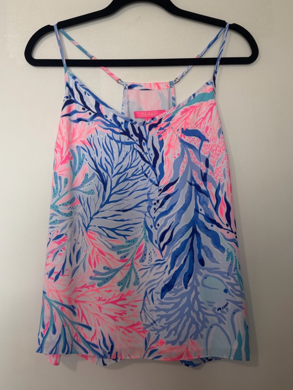 Lilly Pulitzer Pink & Blue Tropical Print Camisole